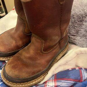 Kids Georgia Boot Wellington Brown real Leather Boots